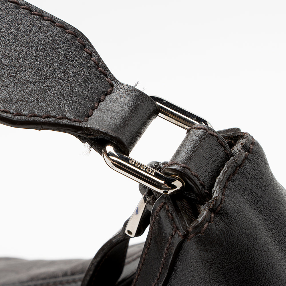 Gucci Embossed Leather Horsebit Large Hobo - FINAL SALE