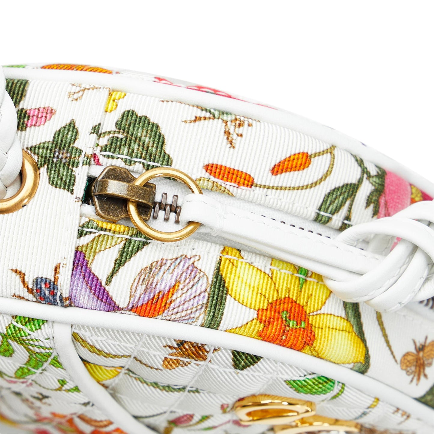 Gucci Flora Trapuntata Mini Canvas Crossbody Bag (SHG-jDooXz)