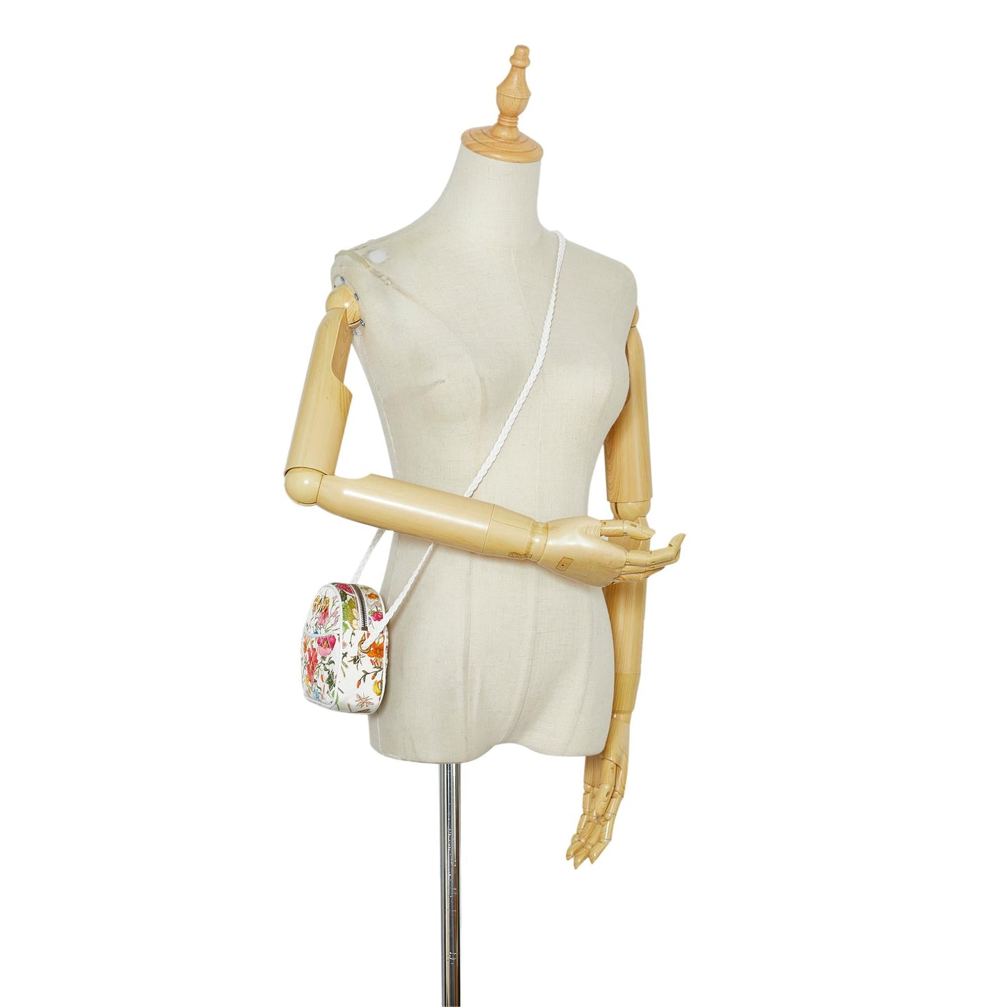 Gucci Flora Trapuntata Mini Canvas Crossbody Bag (SHG-jDooXz)