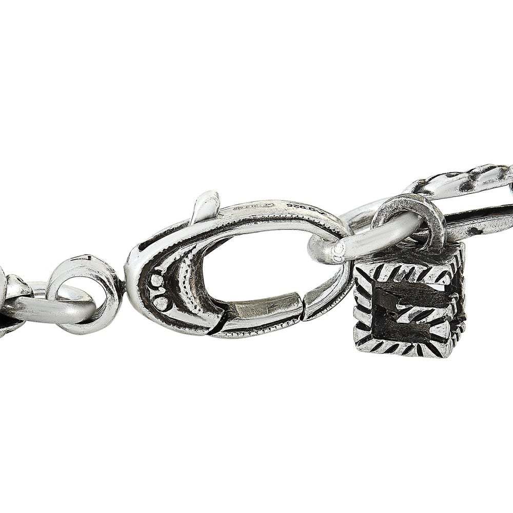 Gucci Bracelet with GG Cube in Silver