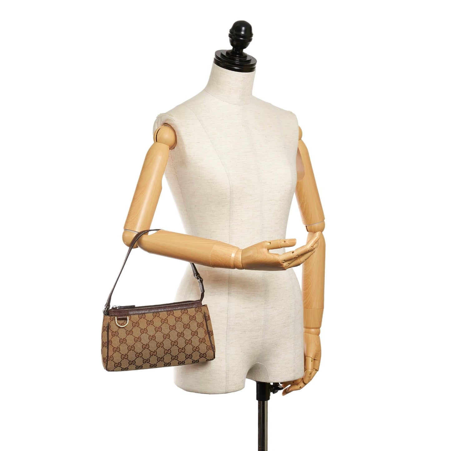 Gucci GG Abbey D-Ring Canvas Baguette