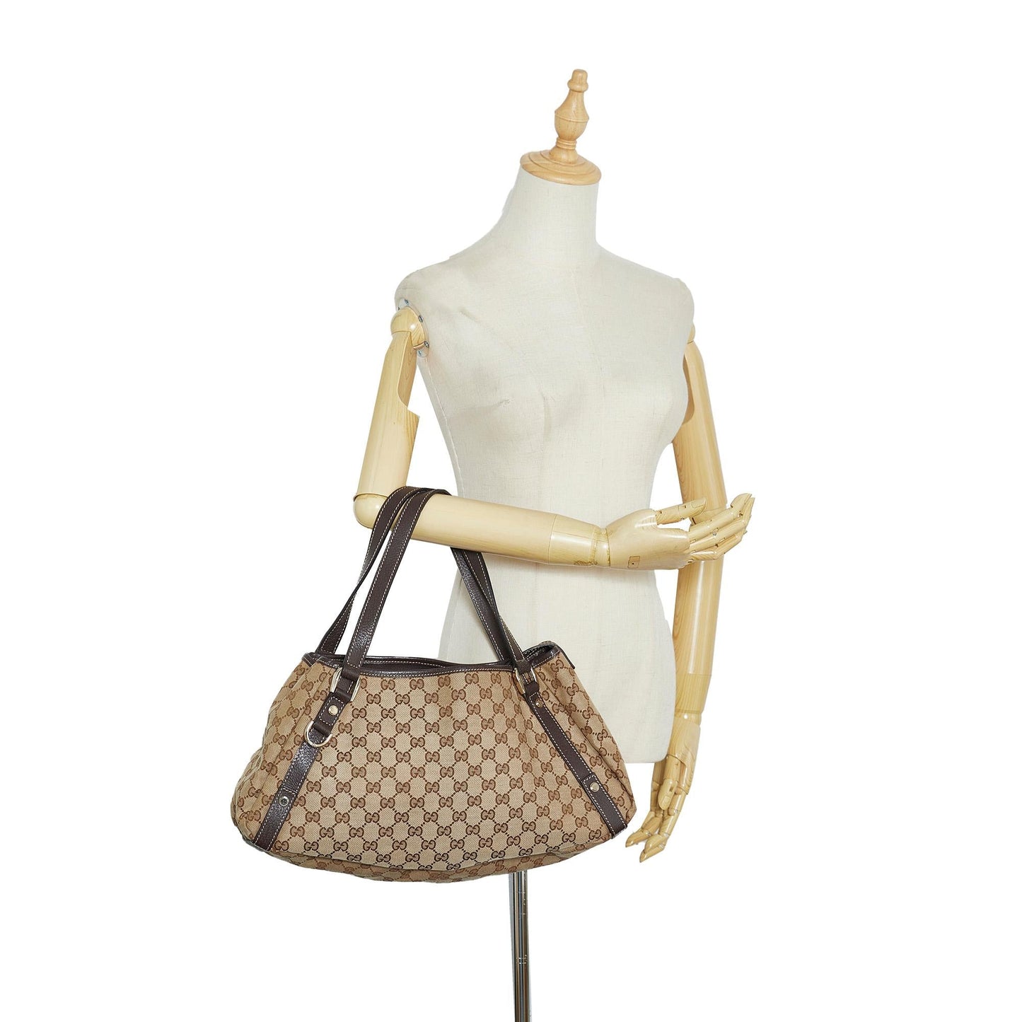 Gucci GG Canvas Abbey D-Ring Shoulder Bag (SHG-ovr3Zf)