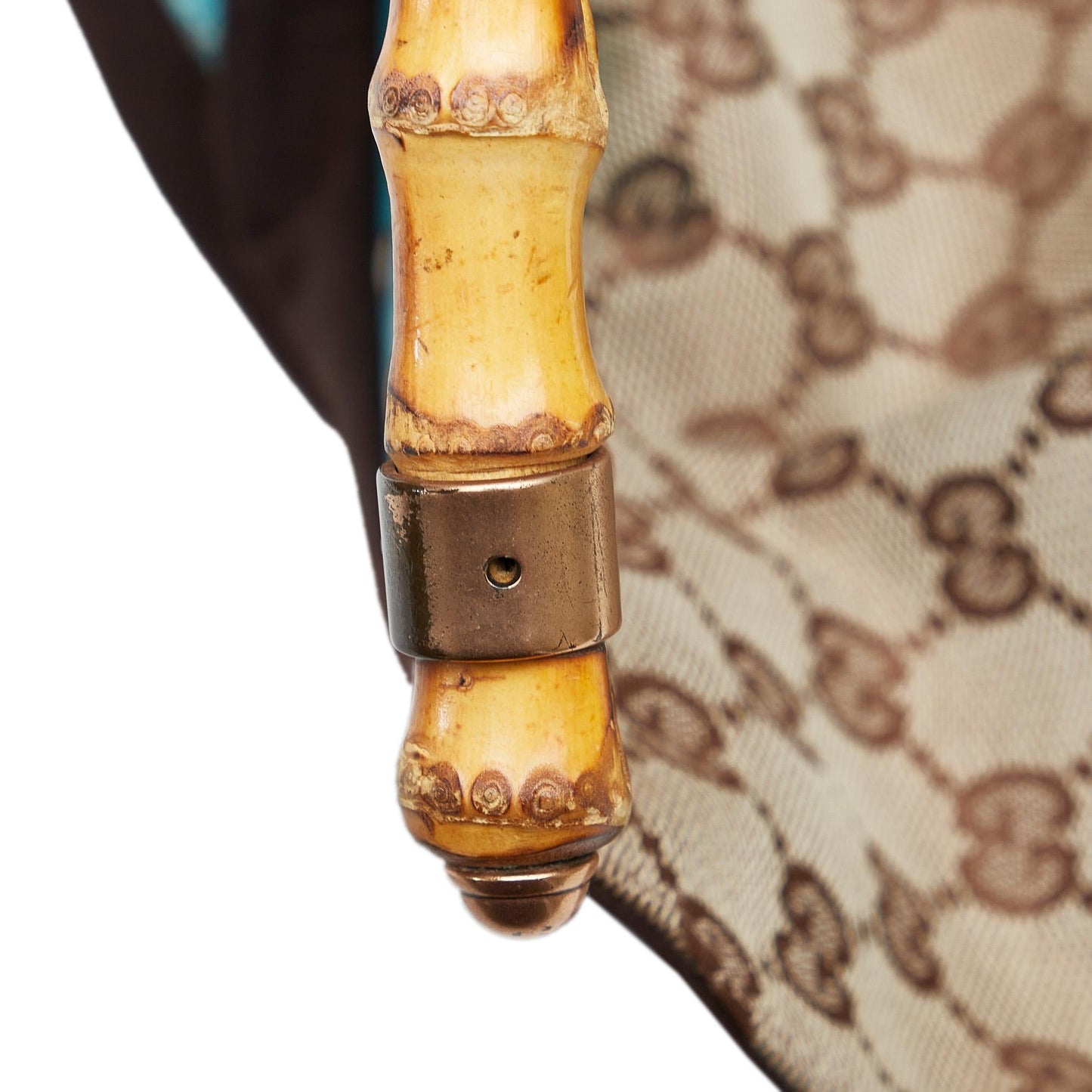 Gucci GG Canvas Bamboo Studded Handbag (SHG-ZJWXNq)