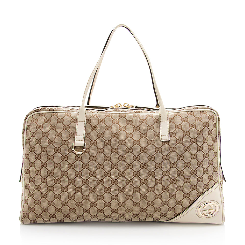 Gucci GG Canvas Britt Satchel