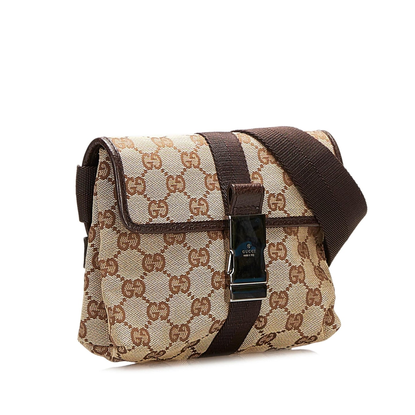 Gucci GG Canvas Buckle Belt Bag