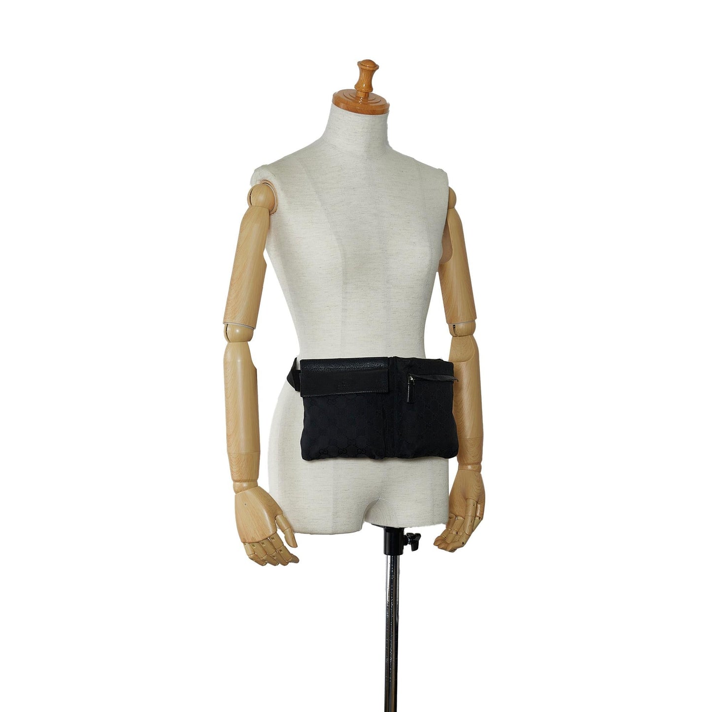 Gucci GG Canvas Double Pocket Belt Bag (SHG-330faY)