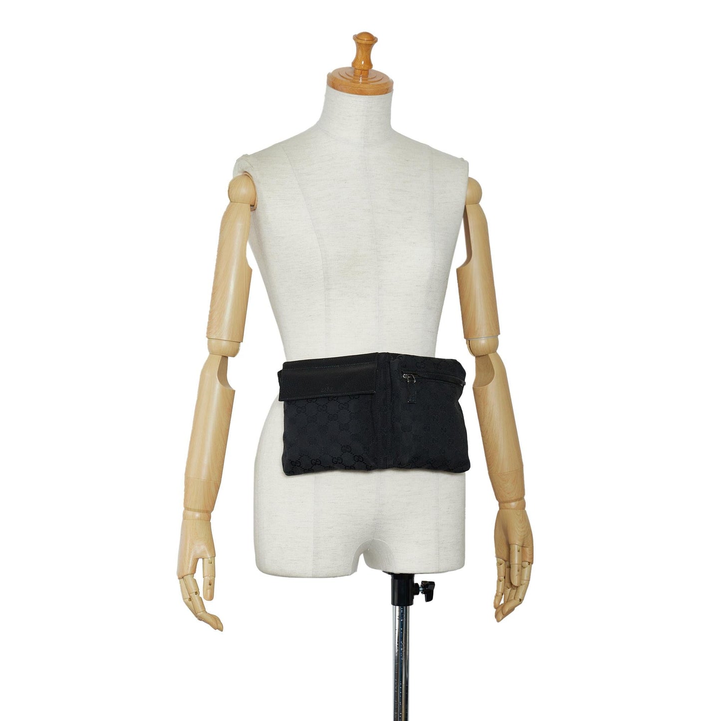 Gucci GG Canvas Double Pocket Belt Bag (SHG-WS8NBX)