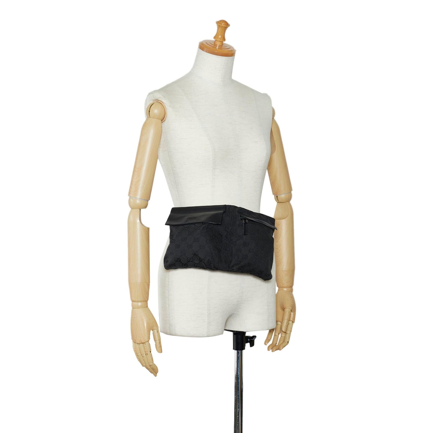 Gucci GG Canvas Double Pocket Belt Bag (SHG-9YRfAM)