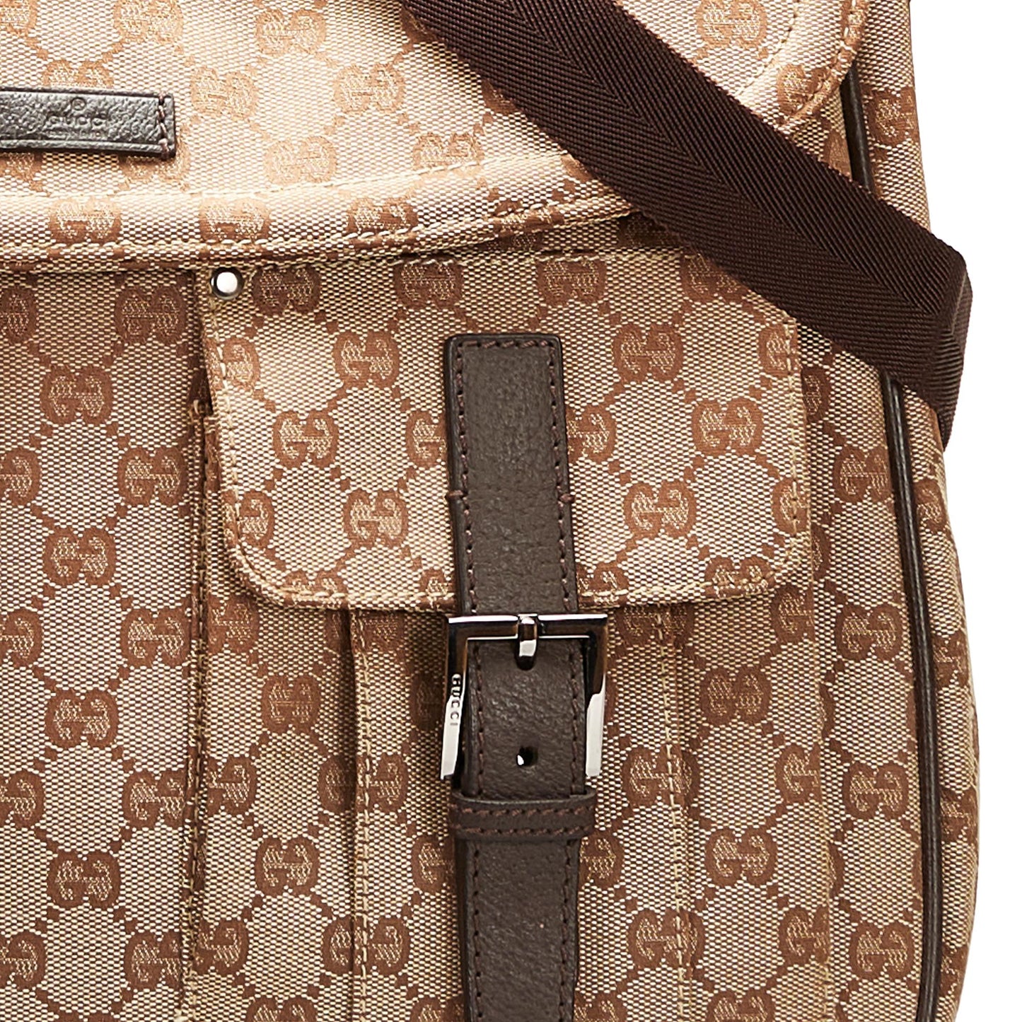 Gucci GG Canvas Double Pocket Flap Messenger