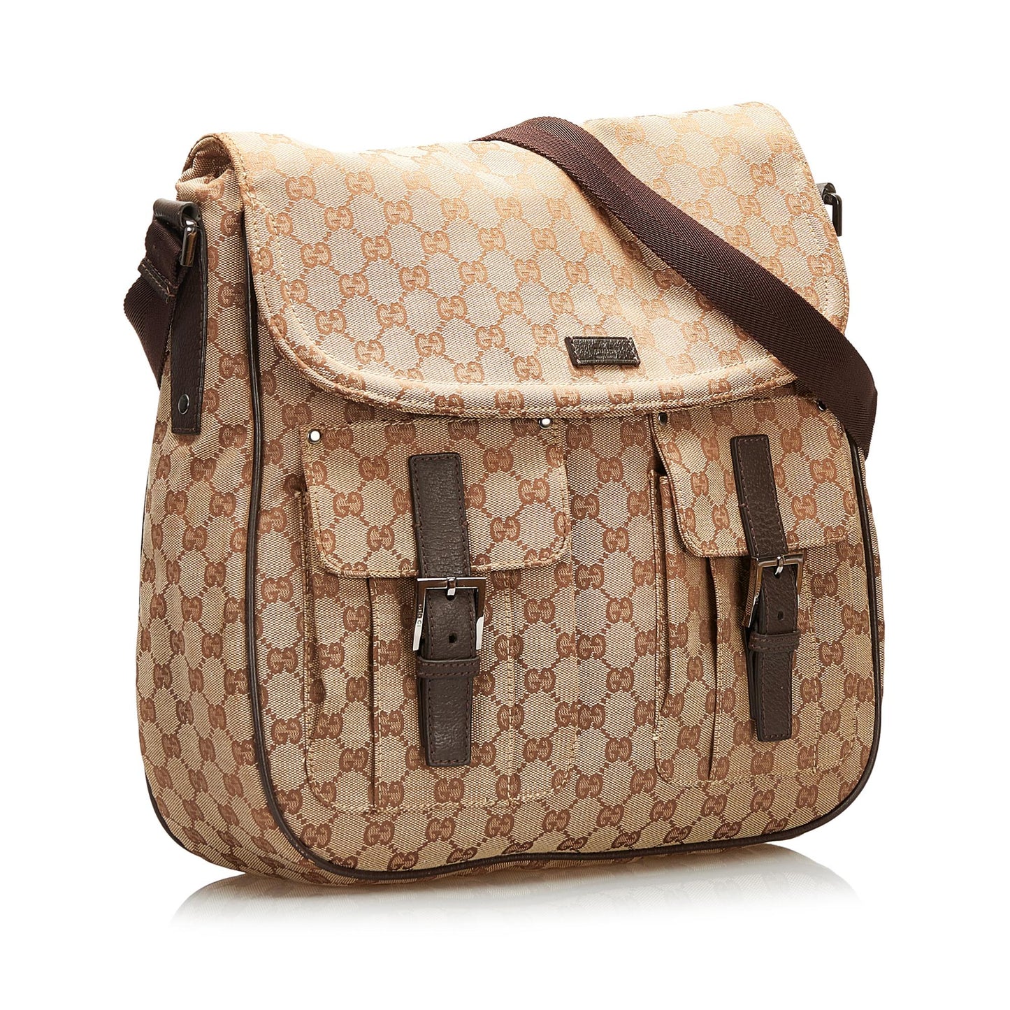 Gucci GG Canvas Double Pocket Flap Messenger