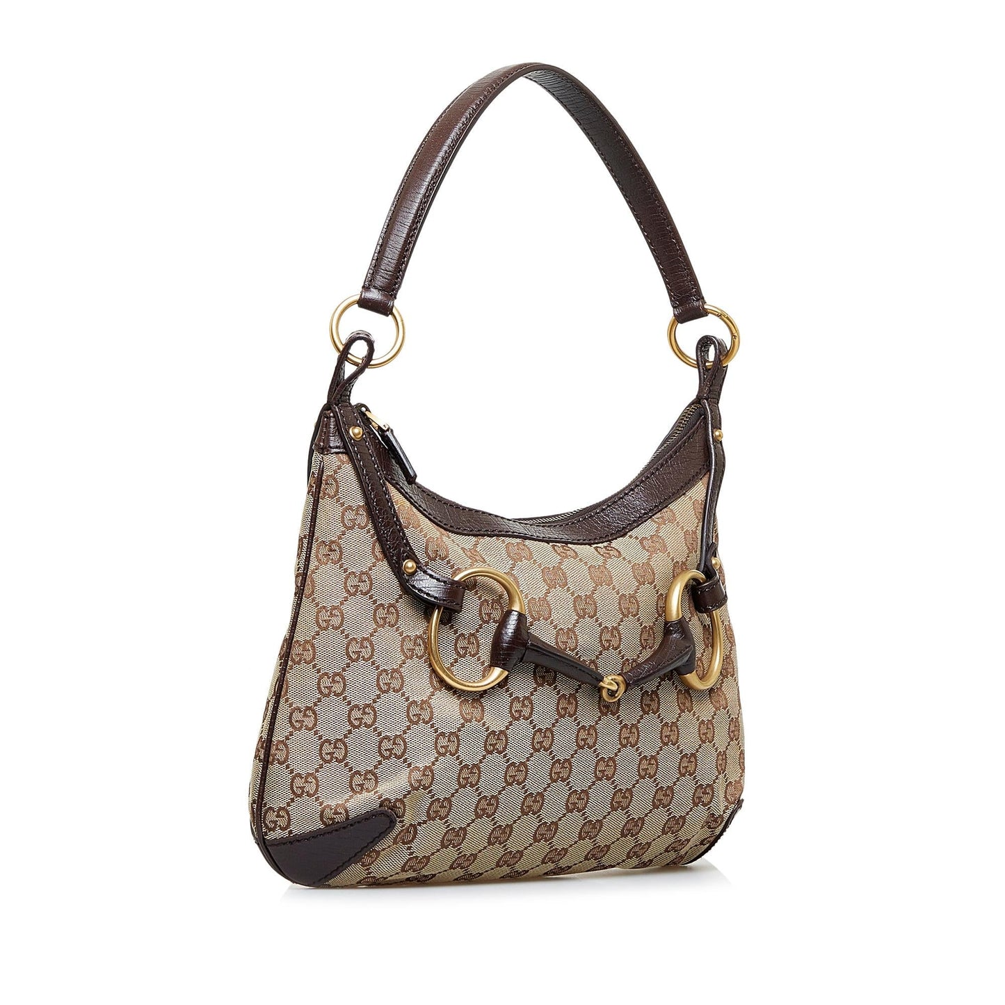Gucci GG Canvas Horsebit Hobo Bag (SHG-3vKr0U)