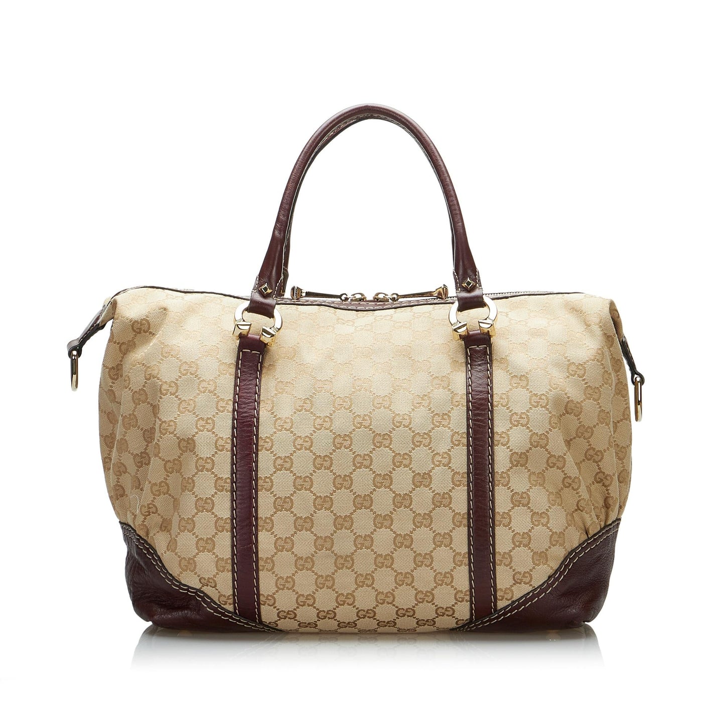 Gucci GG Canvas Horsebit Nail Boston Bag (SHG-OlogME)