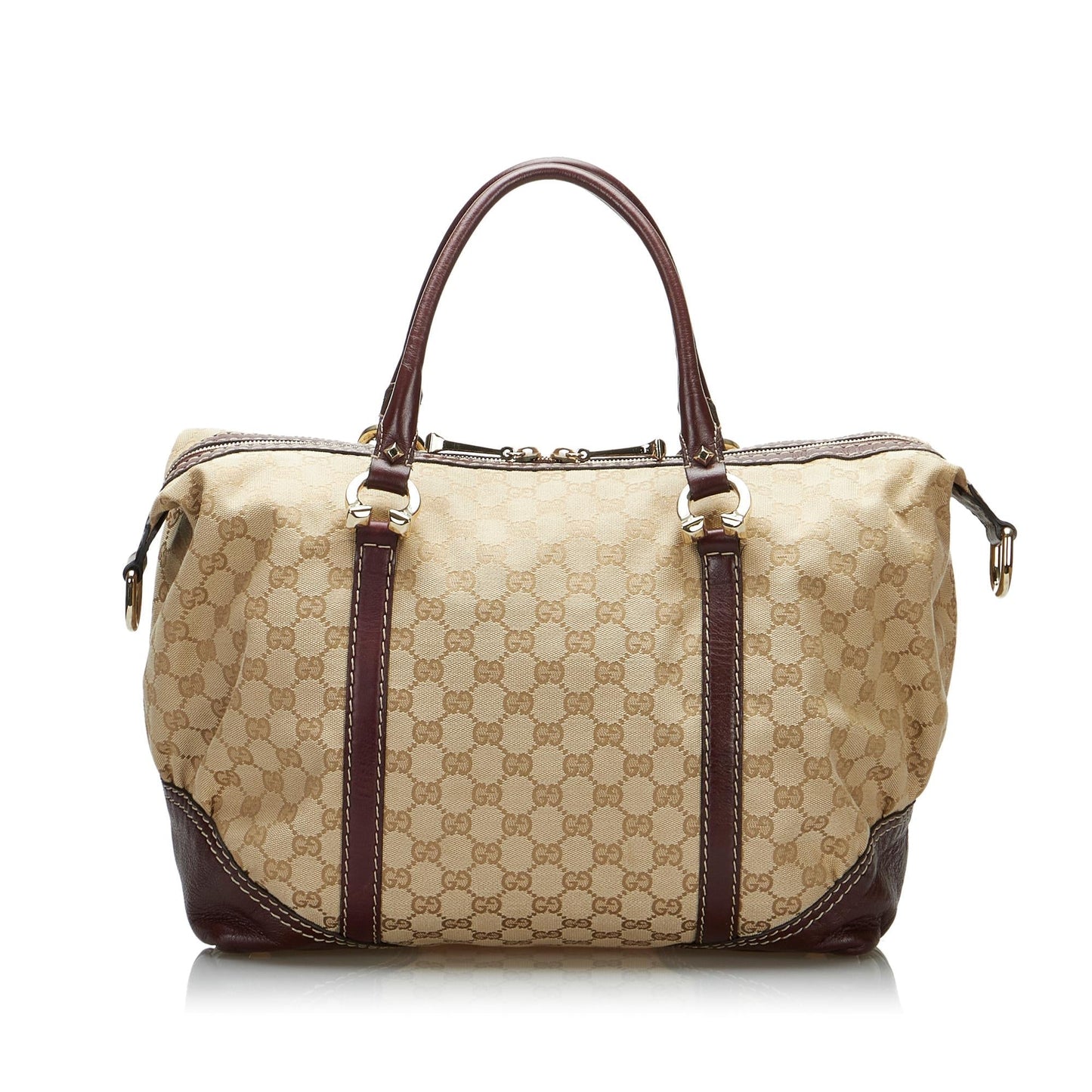 Gucci GG Canvas Horsebit Nail Boston Bag (SHG-OlogME)