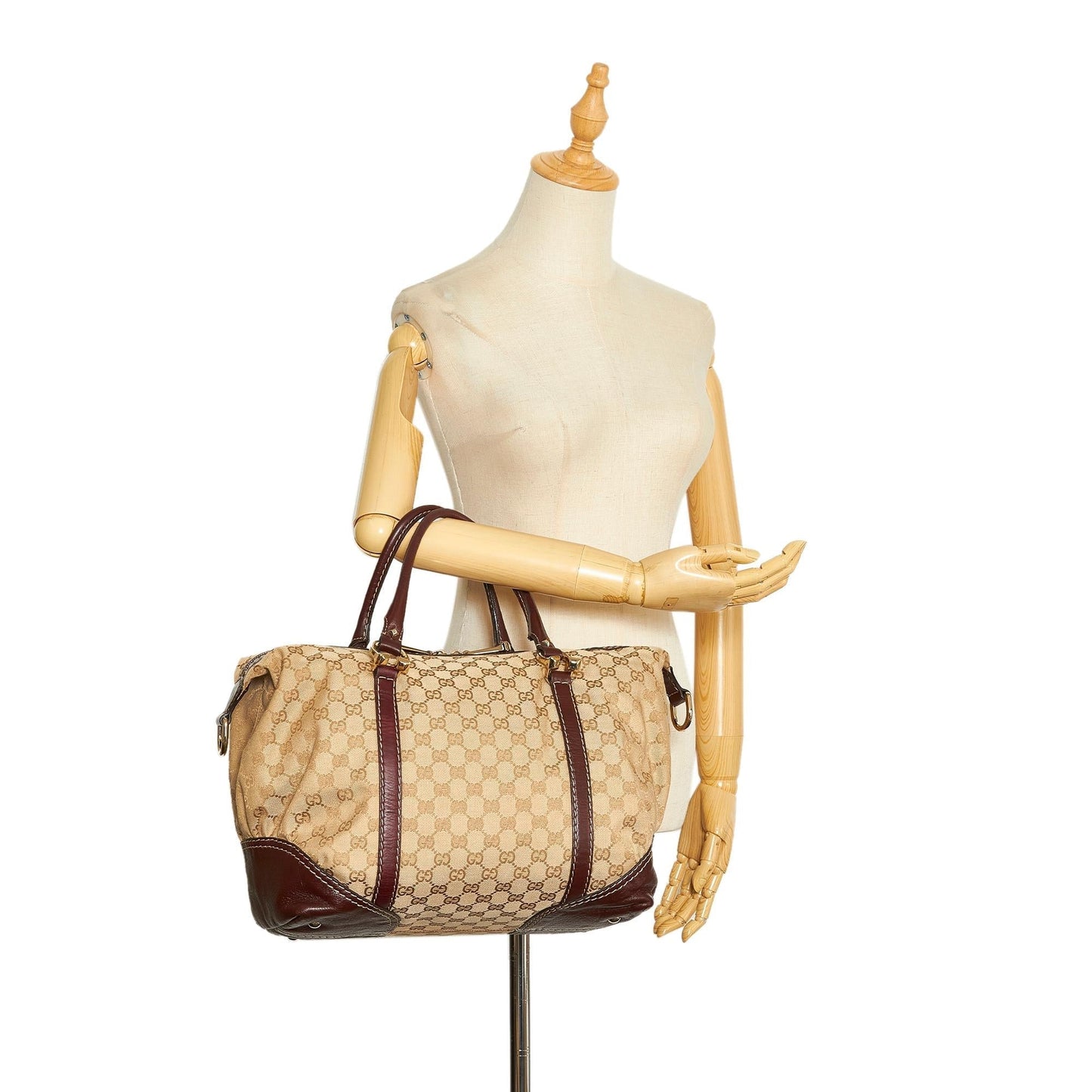 Gucci GG Canvas Horsebit Nail Boston Bag (SHG-OlogME)