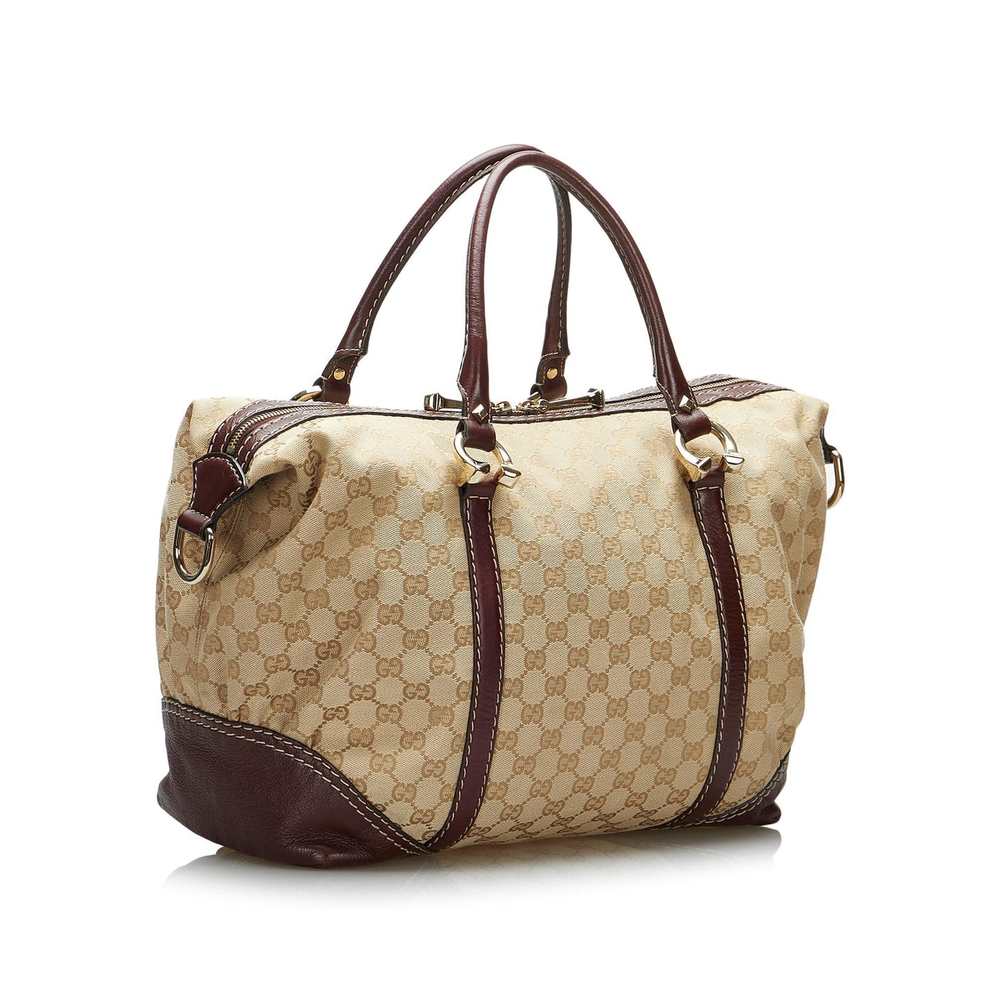 Gucci GG Canvas Horsebit Nail Boston Bag (SHG-OlogME)
