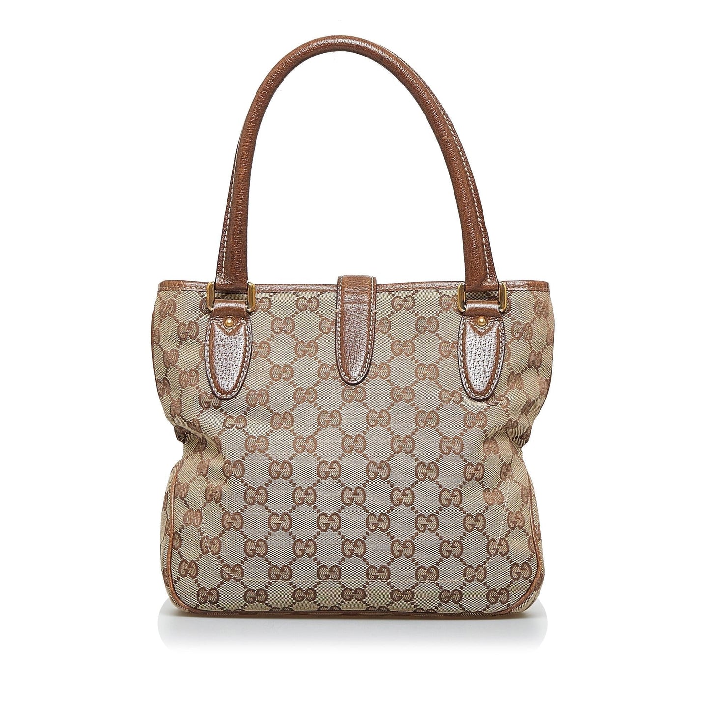 Gucci GG Canvas Jackie Piston Lock Handbag (SHG-R6bLVW)