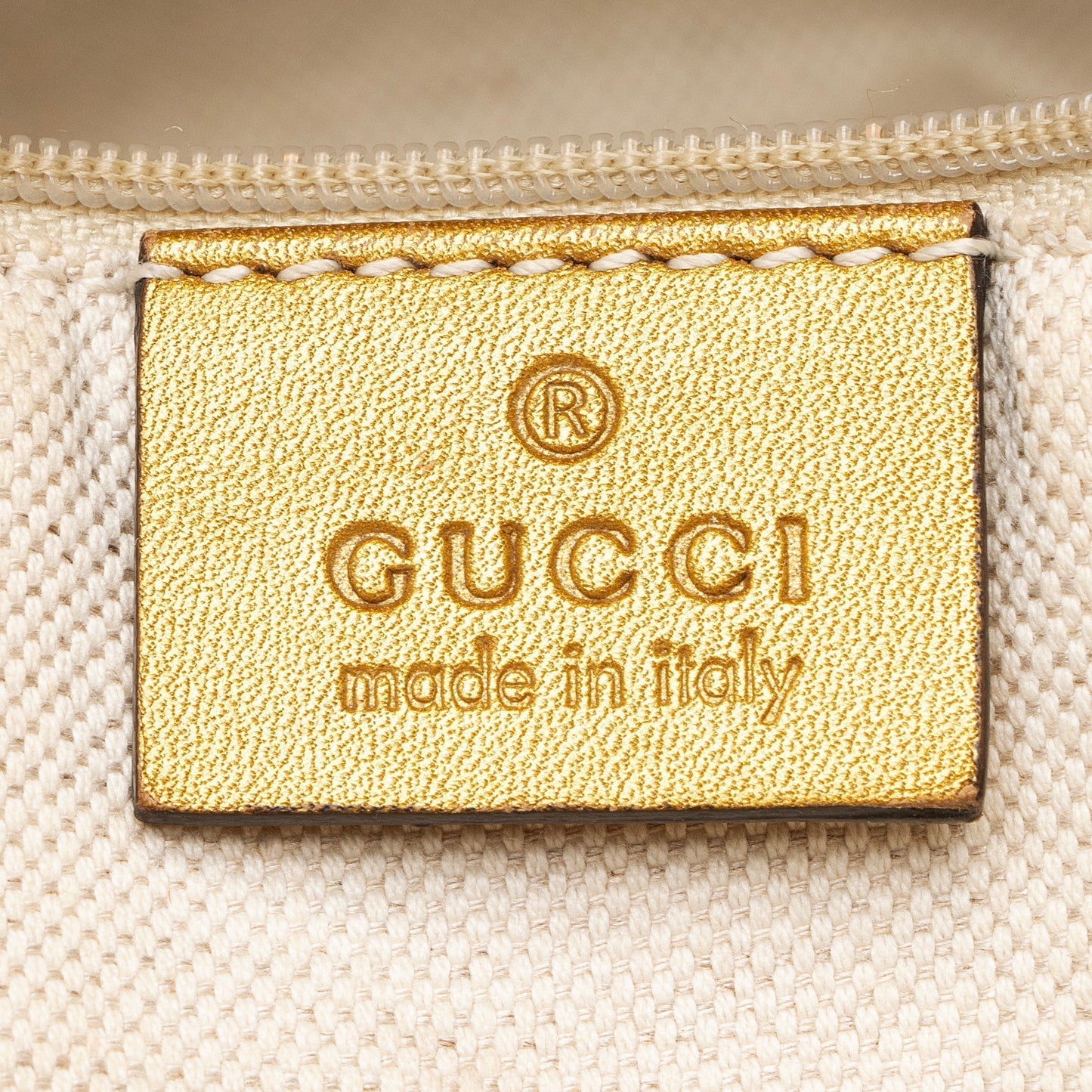 Gucci GG Canvas Metallic Leather Sukey Large Tote