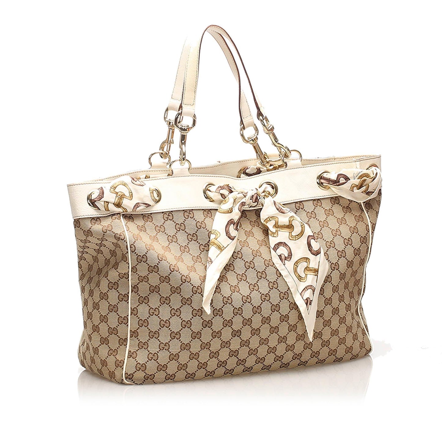 Gucci GG Canvas Positano Tote Bag (SHG-11502)
