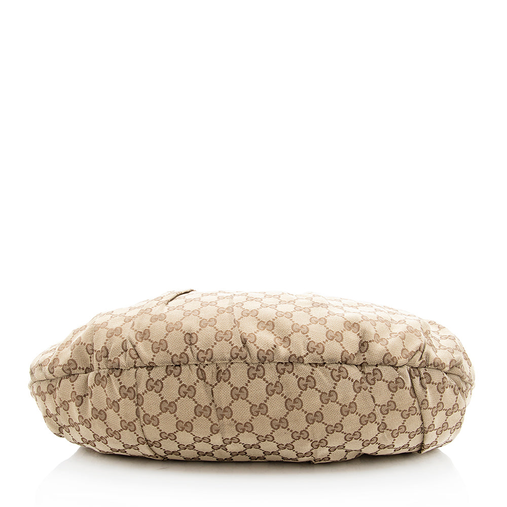 Gucci GG Canvas Studded Pelham Small Shoulder Bag
