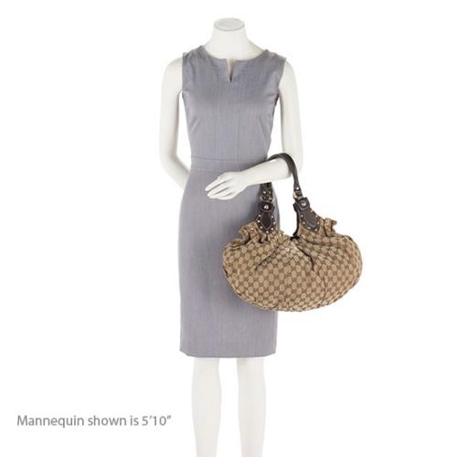 Gucci GG Canvas Studded Pelham Small Shoulder Bag