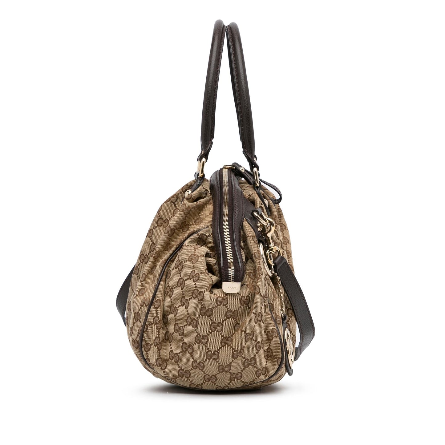 Gucci GG Canvas Sukey Satchel (SHG-OwA3vA)