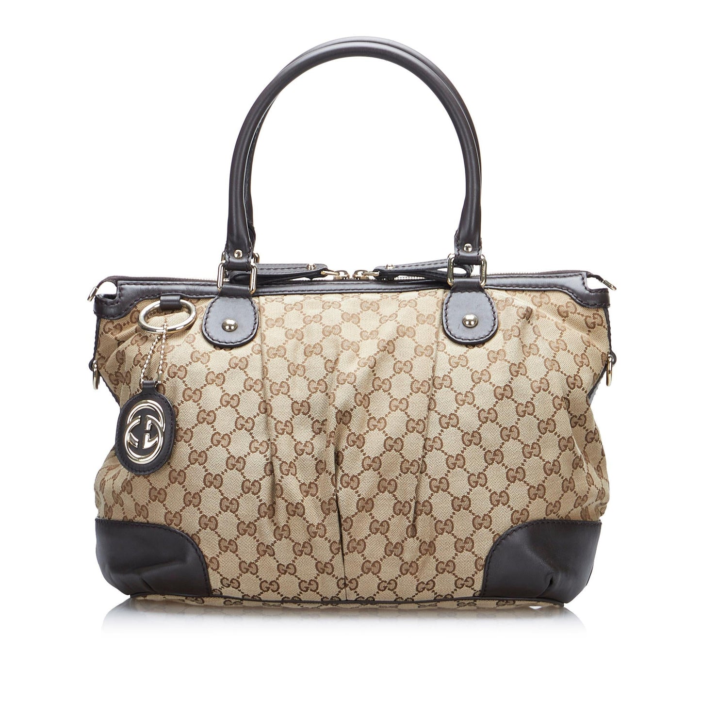 Gucci GG Canvas Sukey Satchel (SHG-nqGXYm)