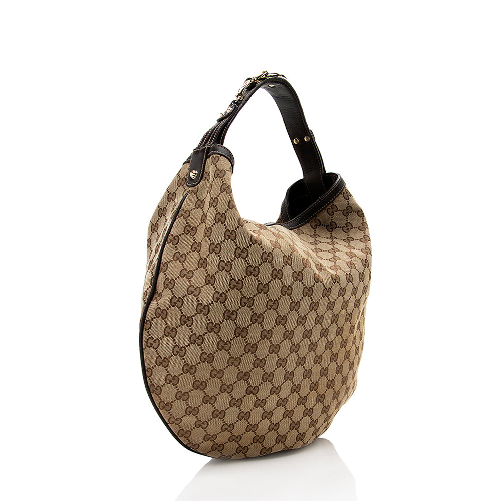 Gucci GG Canvas Wave Large Hobo