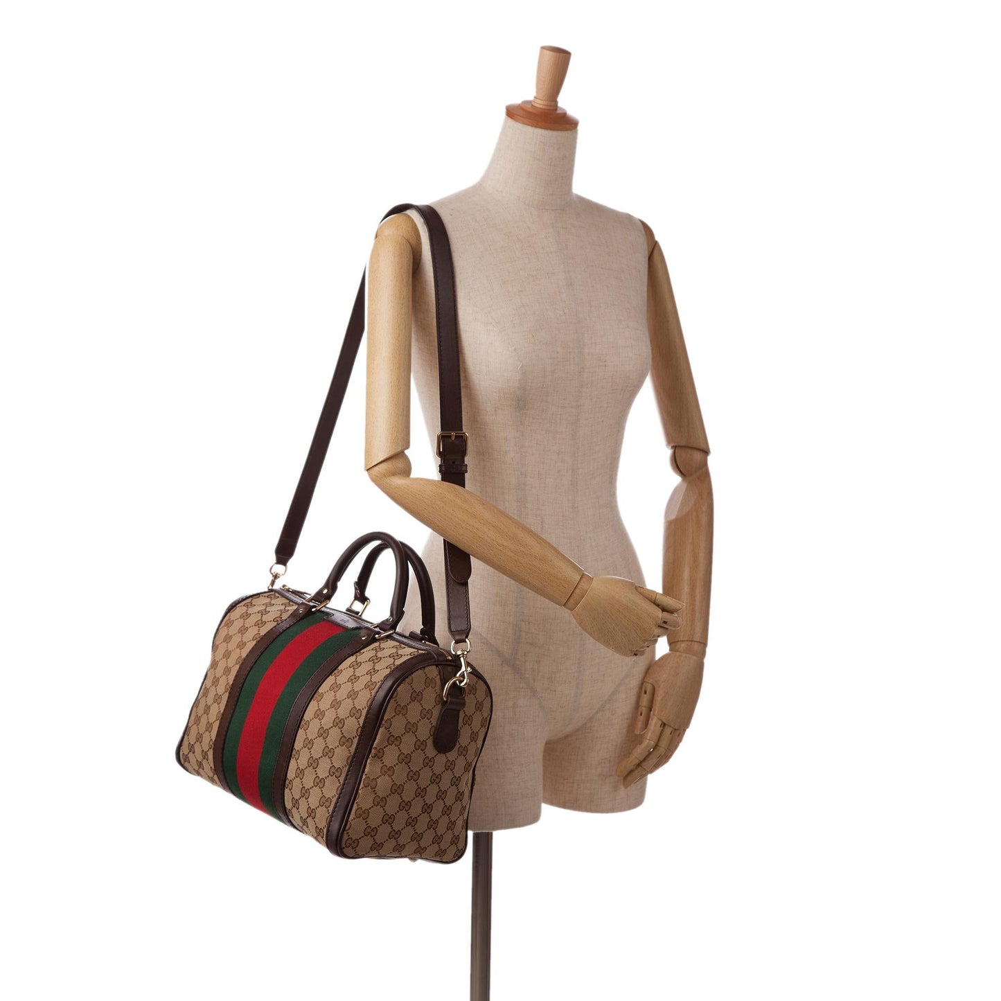 Gucci GG Canvas Web Satchel (SHG-u1ER4H)