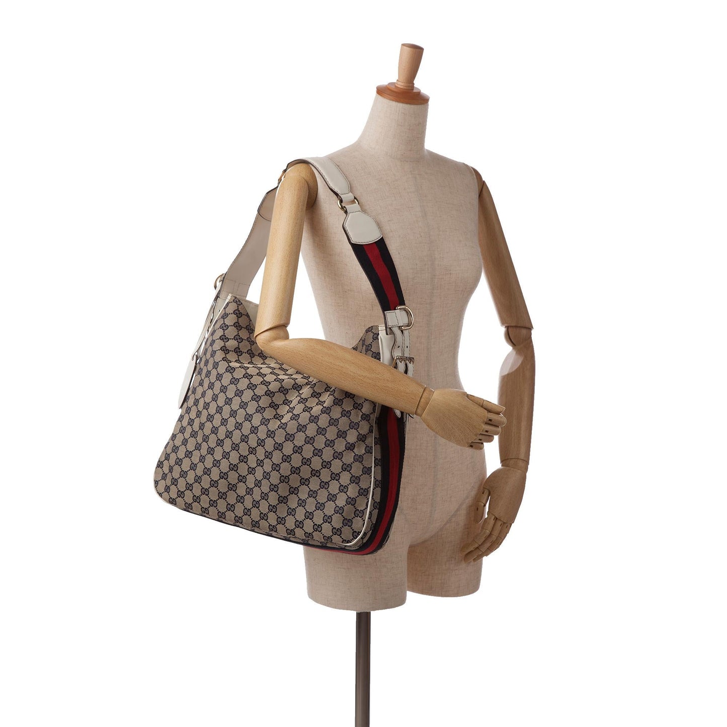 Gucci GG Canvas Web Shoulder Bag (SHG-98PH5h)