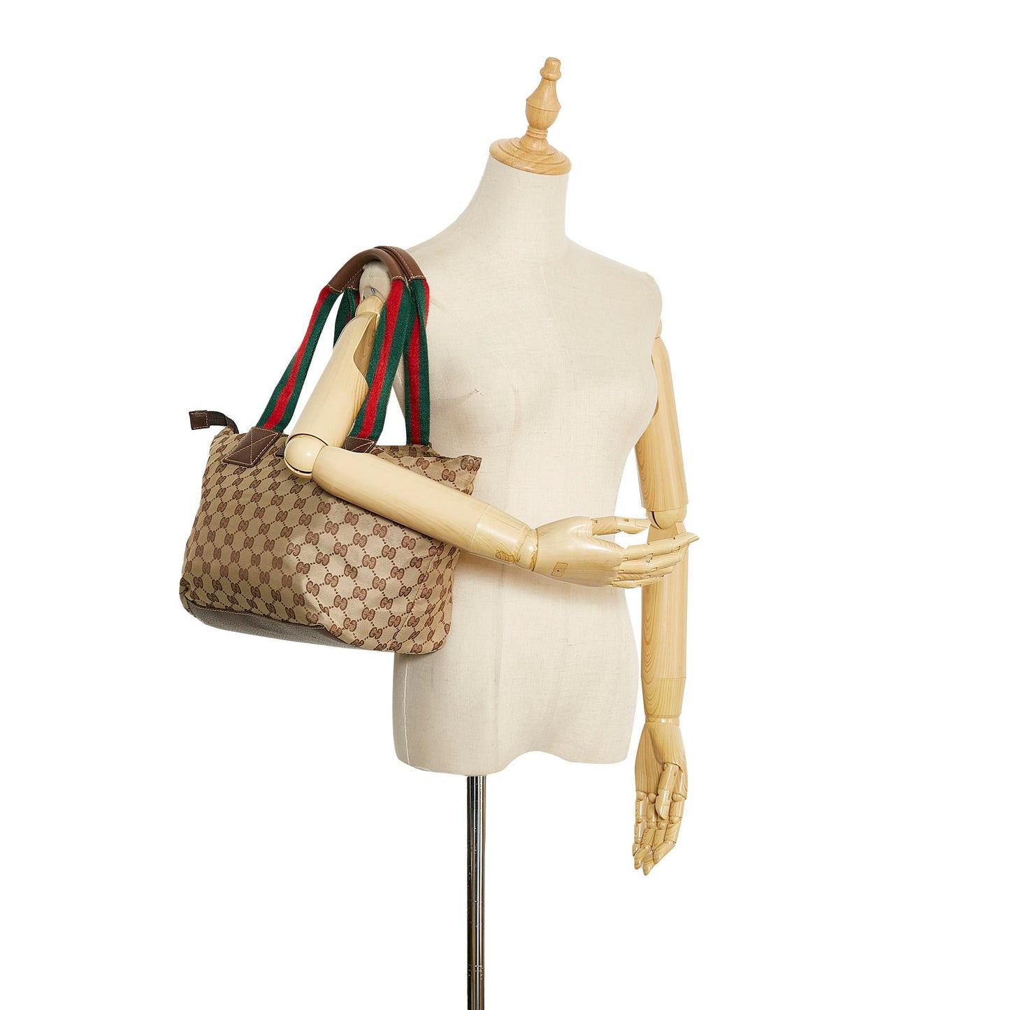 Gucci GG Canvas Web Tote (SHG-BPuGCO)