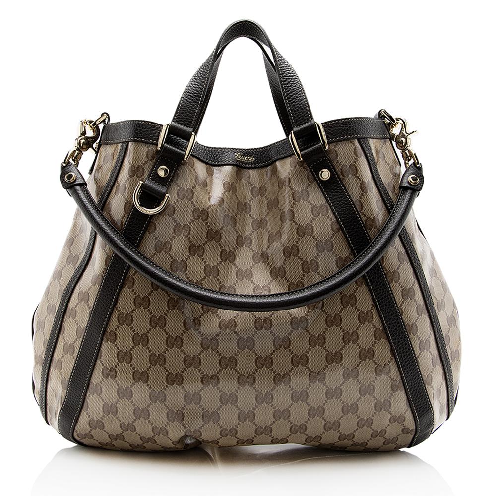 Gucci GG Crystal Abbey Convertible Tote (SHF-13889)