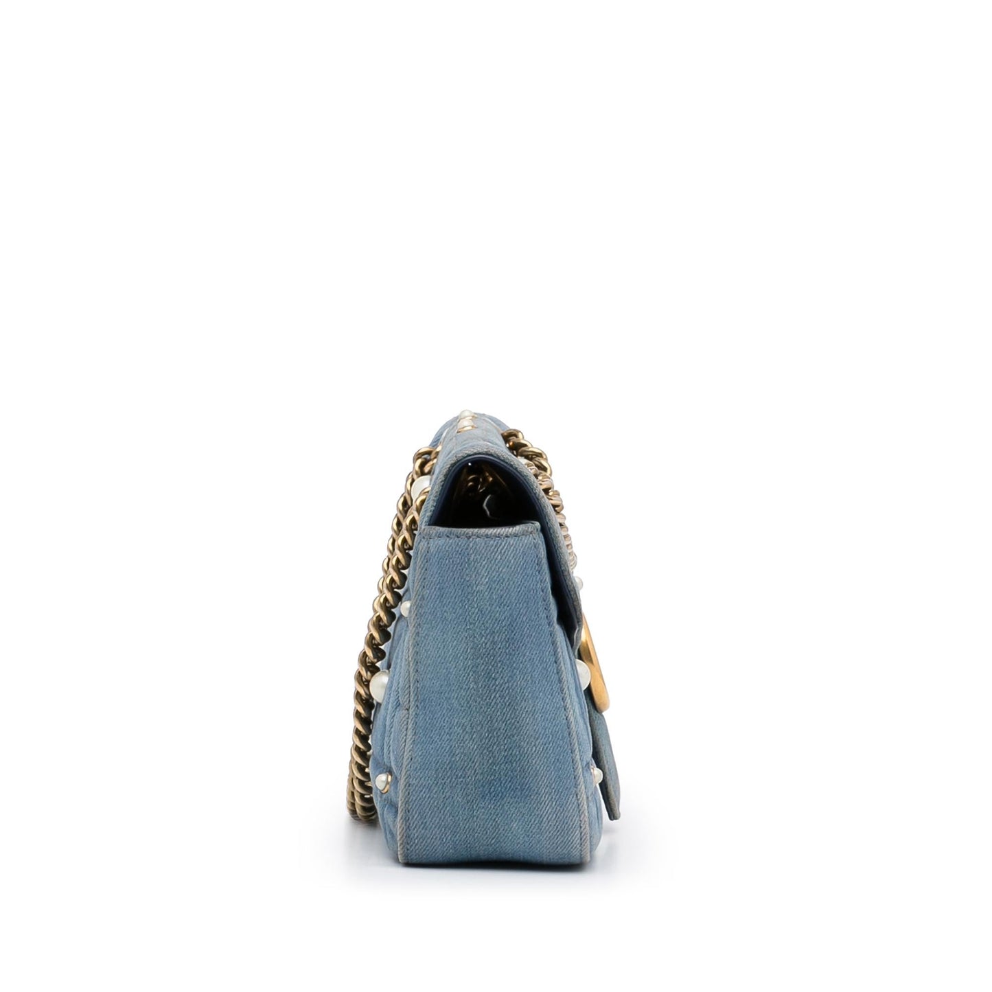 Gucci GG Marmont Pearl Studded Matelasse Crossbody (SHG-lB59yk)