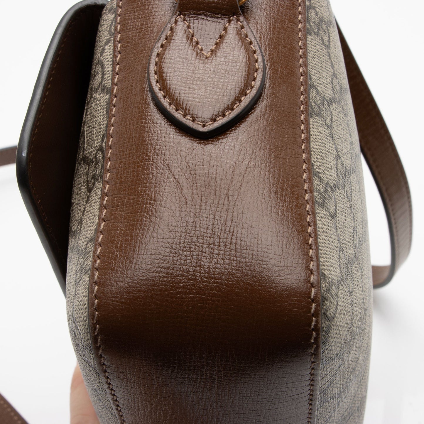 Gucci GG Supreme 1955 Horsebit Small Shoulder Bag (SHF-o9bVc1)
