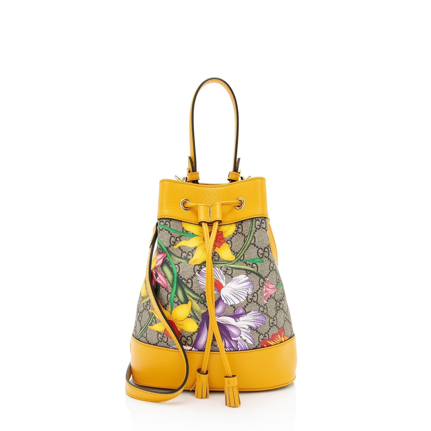 Gucci GG Supreme Flora Ophidia Small Bucket Bag (SHF-Hh7gjf)