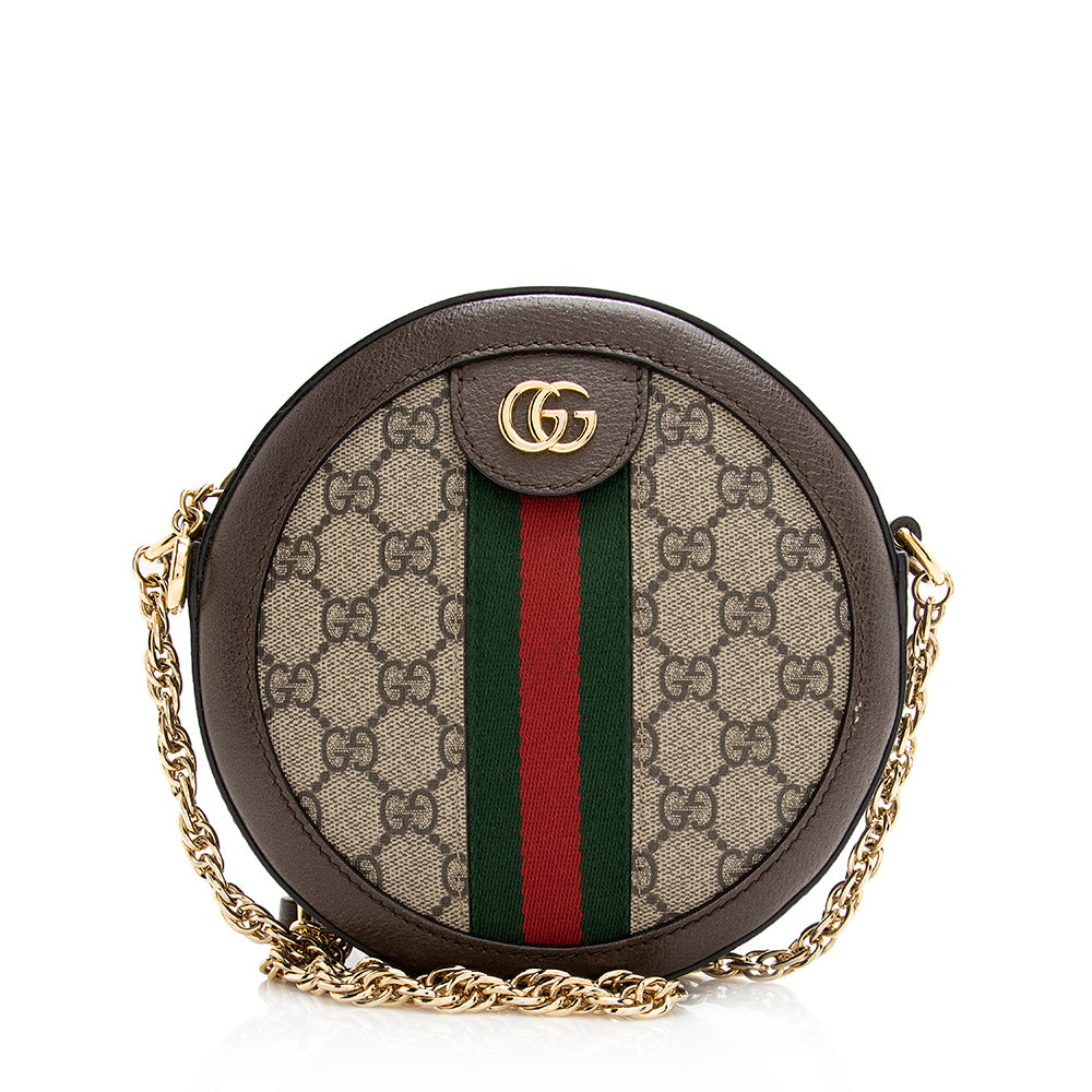 Gucci GG Supreme Ophidia Round Mini Shoulder Bag
