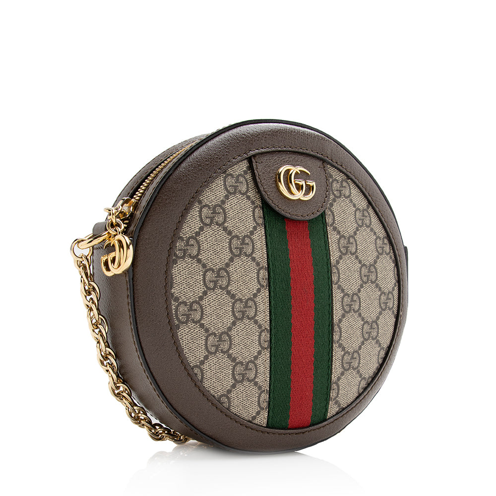 Gucci GG Supreme Ophidia Round Mini Shoulder Bag