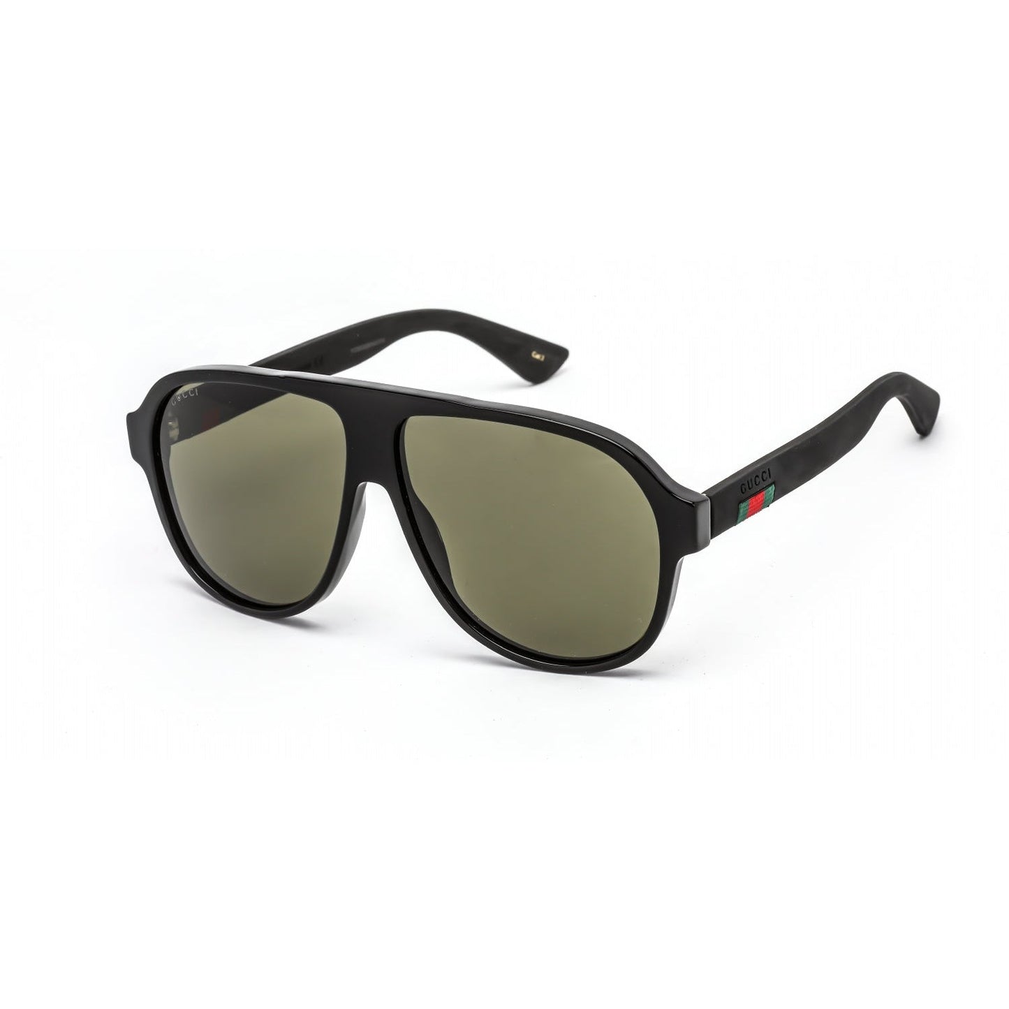 Gucci GG0009S Sunglasses Black / Green (S)