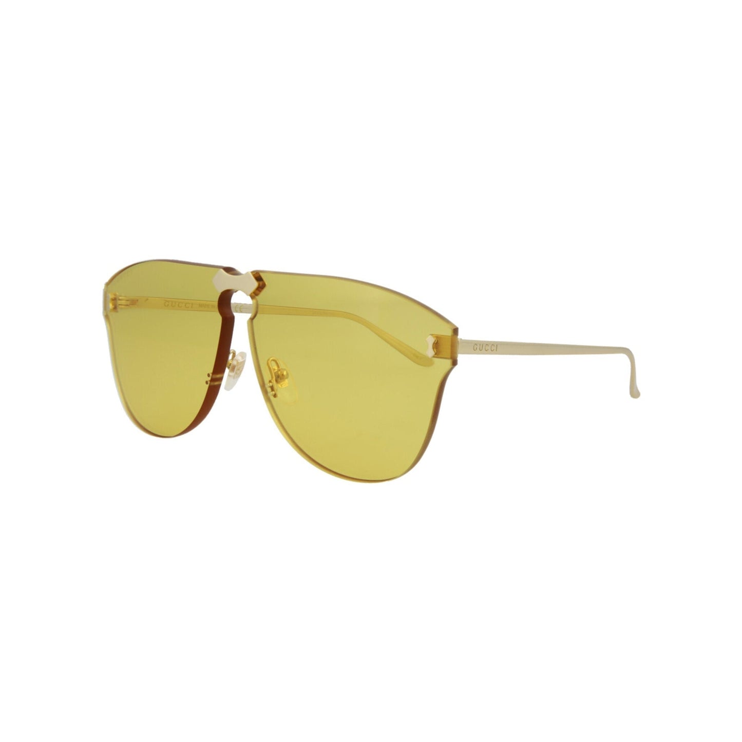 Gucci GG0354S Aviator Golden Metal Sunglasses Unisex (S) Unisex