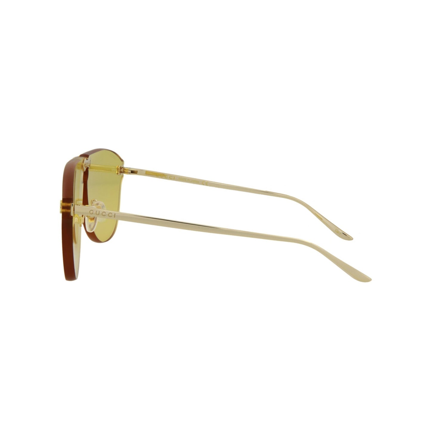 Gucci GG0354S Aviator Golden Metal Sunglasses Unisex (S) Unisex