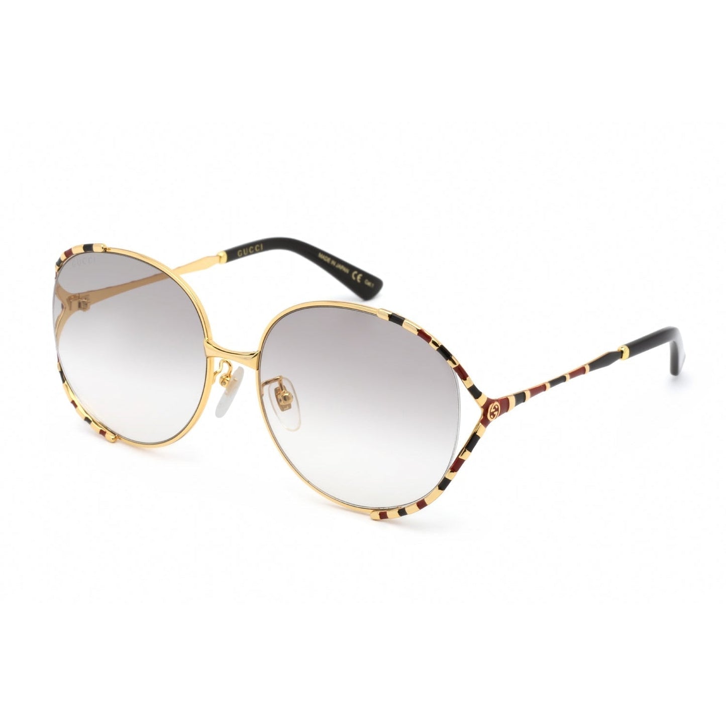 Gucci GG0595S Sunglasses Gold / Grey Women's (S)