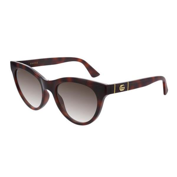 Gucci GG0763S Sunglasses Havana / Brown (S) Women's
