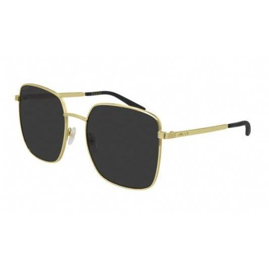 Gucci GG0802S Sunglasses Gold / Dark Grey (S) Women's