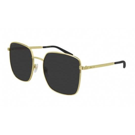 Gucci GG0802S Sunglasses Gold / Dark Grey (S) Women's