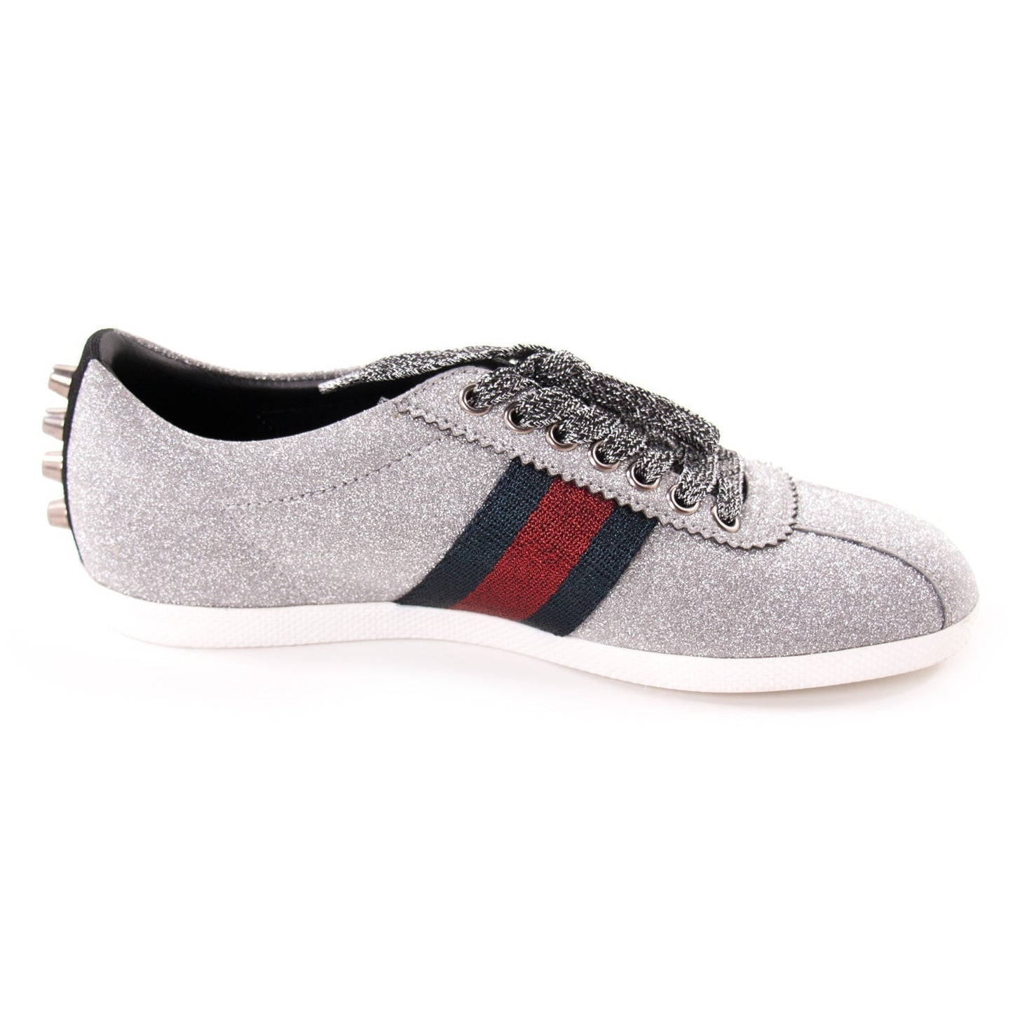 Gucci Glitter Web Sneaker With Studs