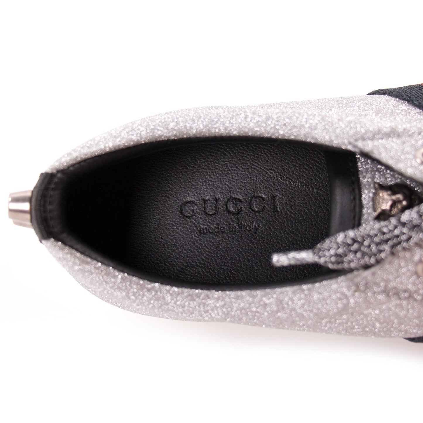 Gucci Glitter Web Sneaker With Studs