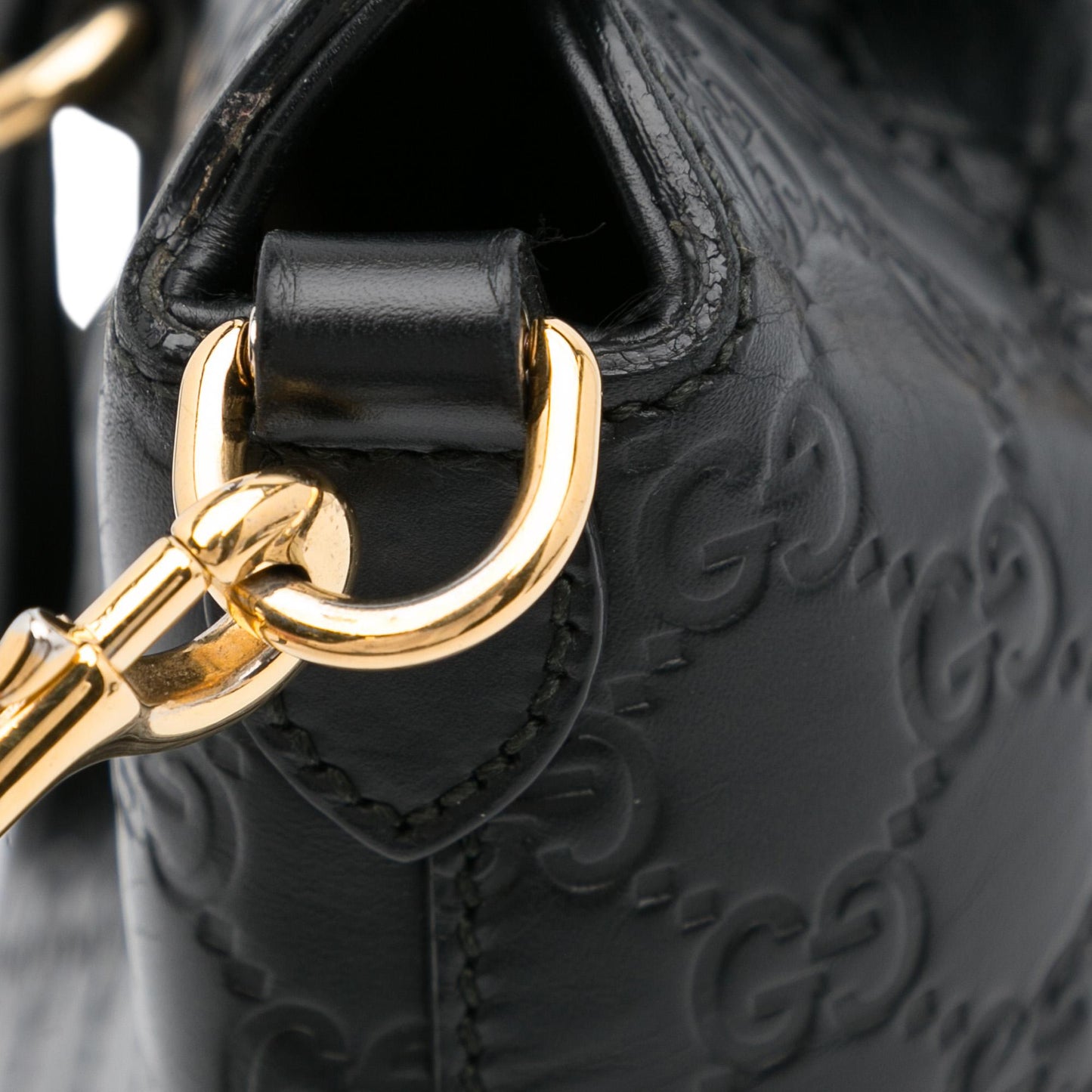 Gucci Guccissima Signature Linea A Foldover Satchel (SHG-VFVOAb)