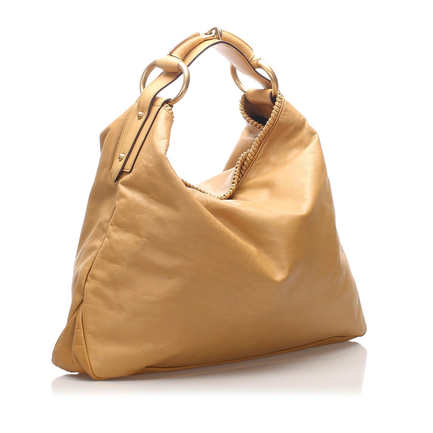 Gucci Leather Horsebit Tote (SHG-12206)