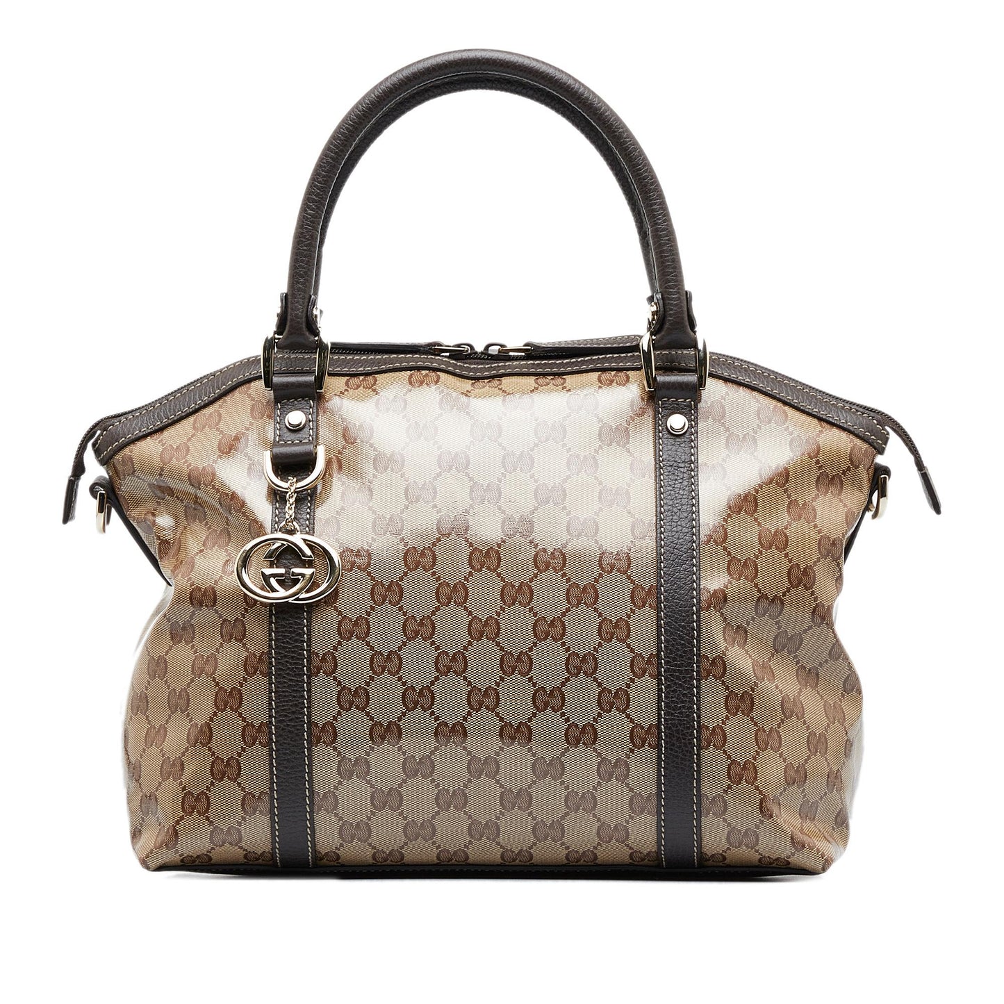 Gucci Large GG Crystal Charm Dome Bag (SHG-7wkE8H)