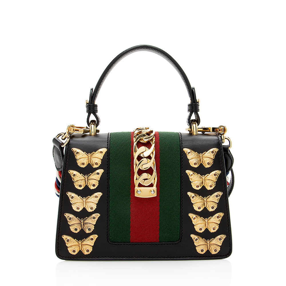 Gucci Leather Animal Studs Sylvie Mini Bag