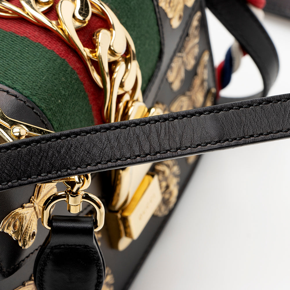 Gucci Leather Animal Studs Sylvie Mini Bag